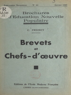 cover image of Brevets et chefs-d'œuvre